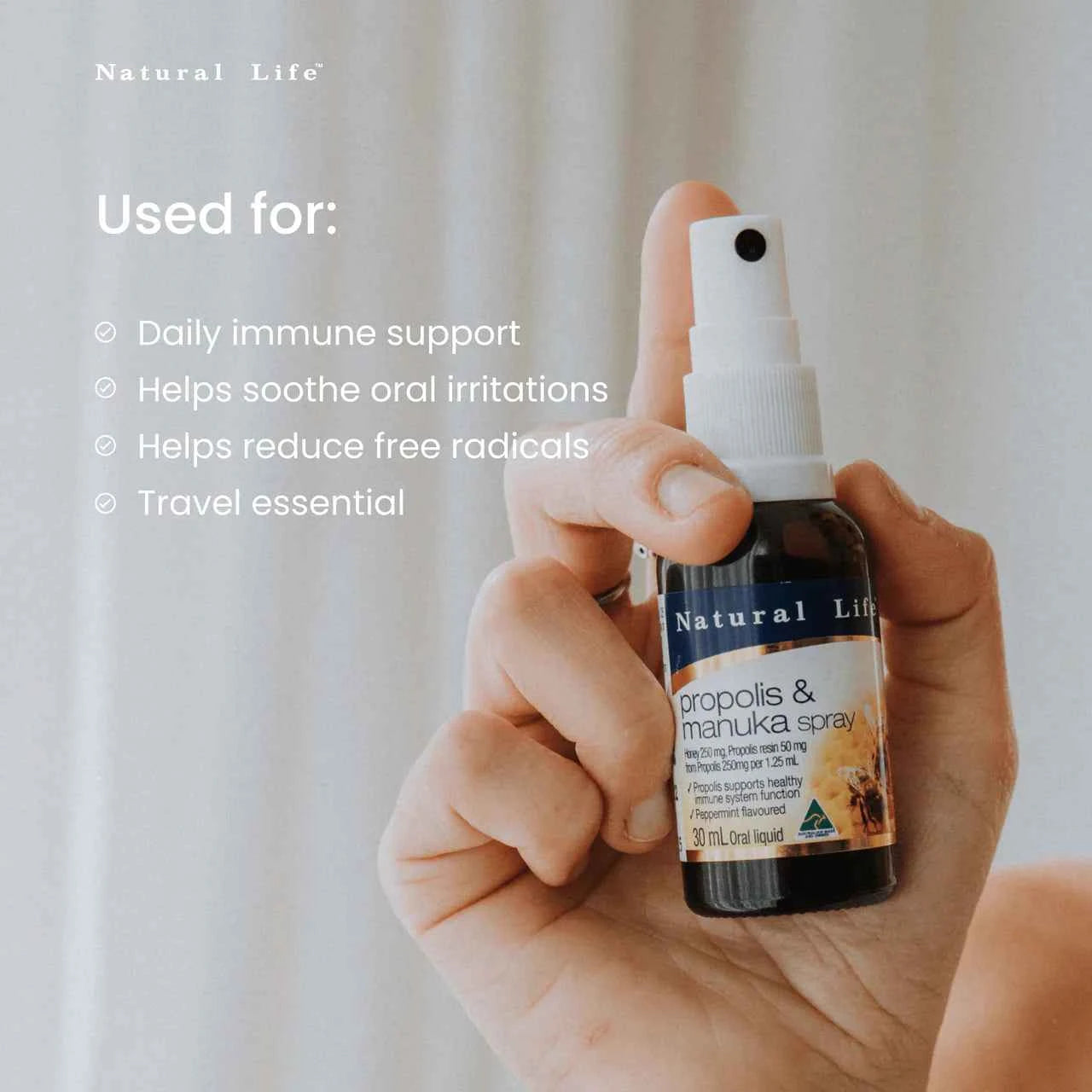 Natural Life Propolis & Manuka Honey Throat Spray 30ml