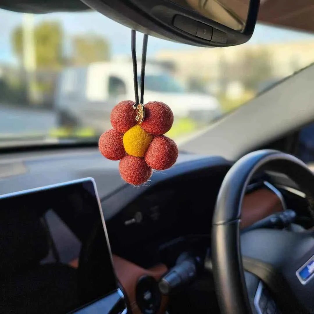 Red Hill Candle Co. Felt Flower Air Freshener（Thai Lime & Mango）
