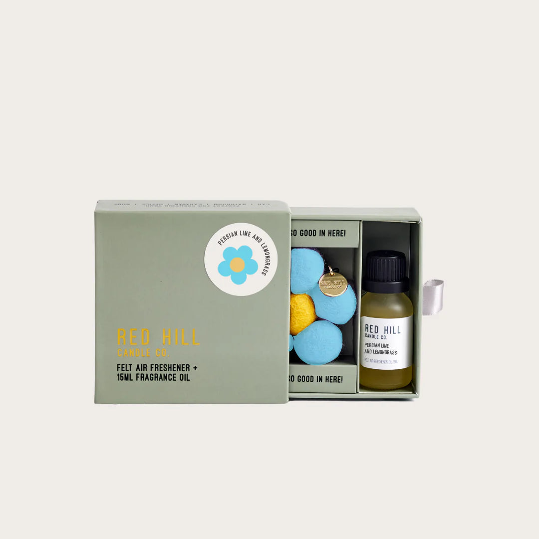 Red Hill Candle Co. Felt Flower Air Freshener（Persian Lime & Lemongrass）