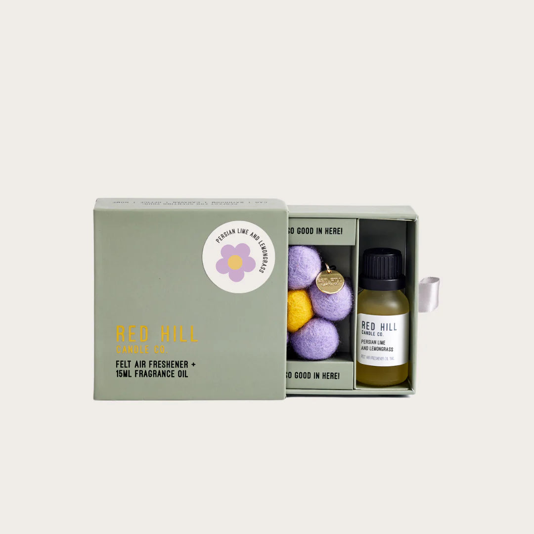 Red Hill Candle Co. Felt Flower Air Freshener（Persian Lime & Lemongrass）