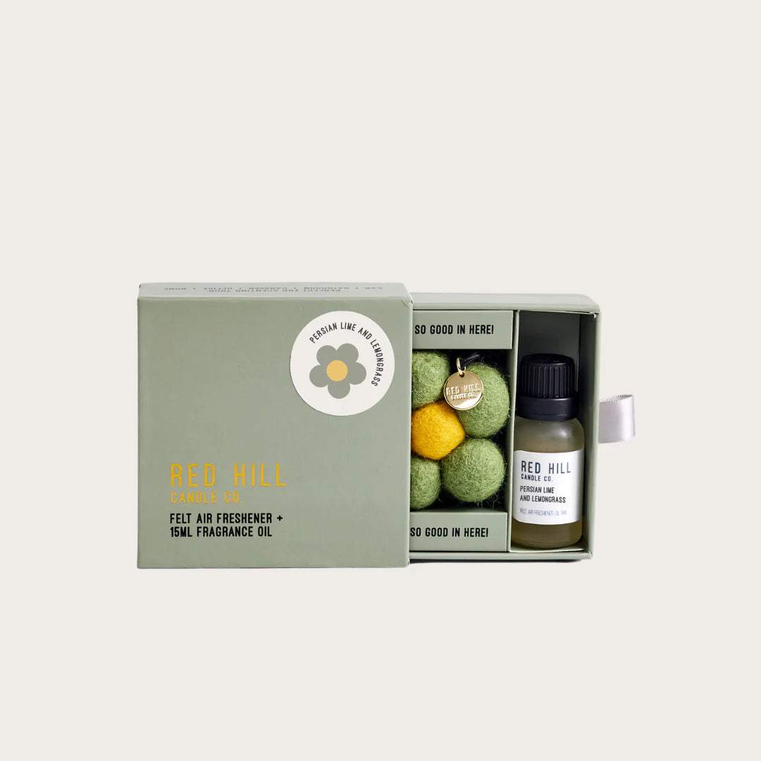 Red Hill Candle Co. Felt Flower Air Freshener（Persian Lime & Lemongrass）