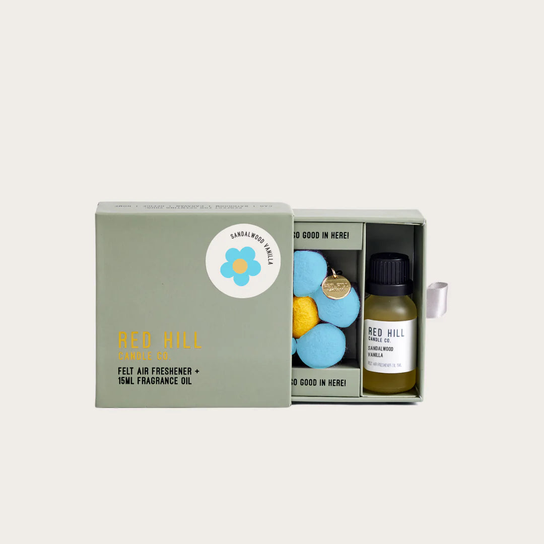 Red Hill Candle Co. Felt Flower Air Freshener（Sandalwood & Vanilla）