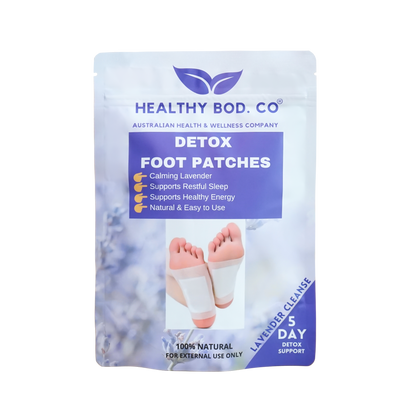 Healthy Bod. Co Lavender Detox Foot Patches x 10 Patches (5 Pairs for 5 Day Detox)